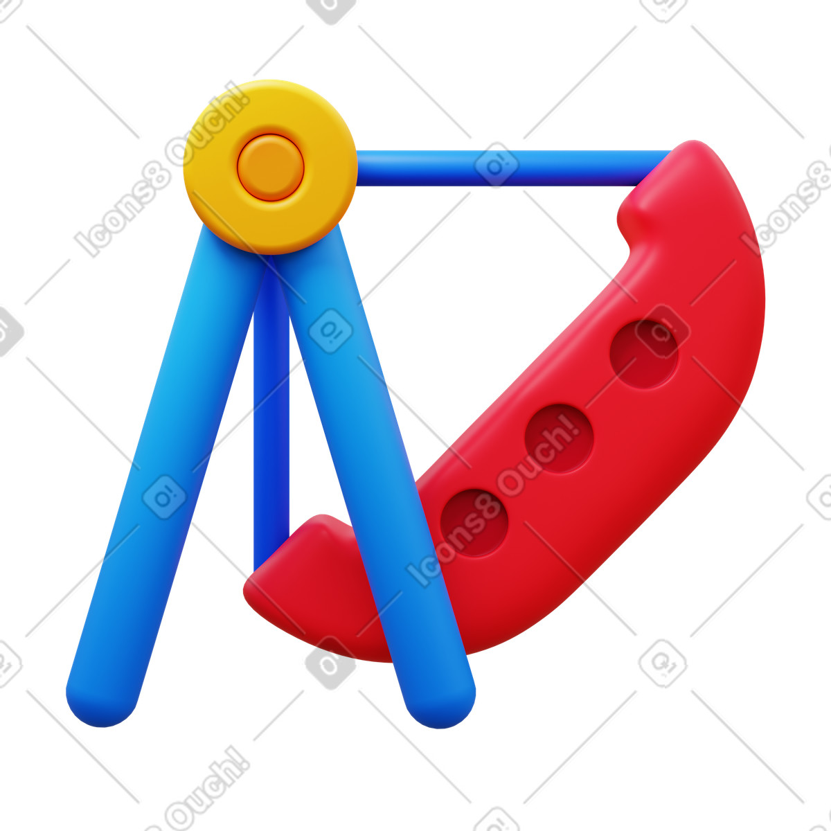Illustration Swinging boat dans le style 3D Fluency à télécharger aux formats PNG, SVG