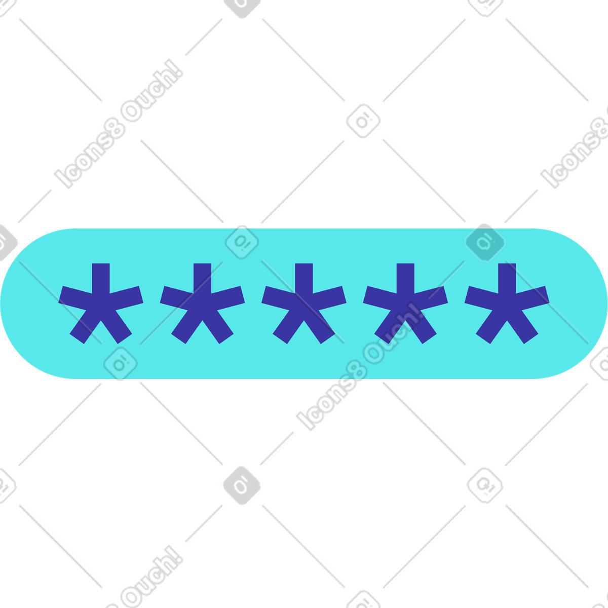 Password illustration in Bright style download in PNG, SVG