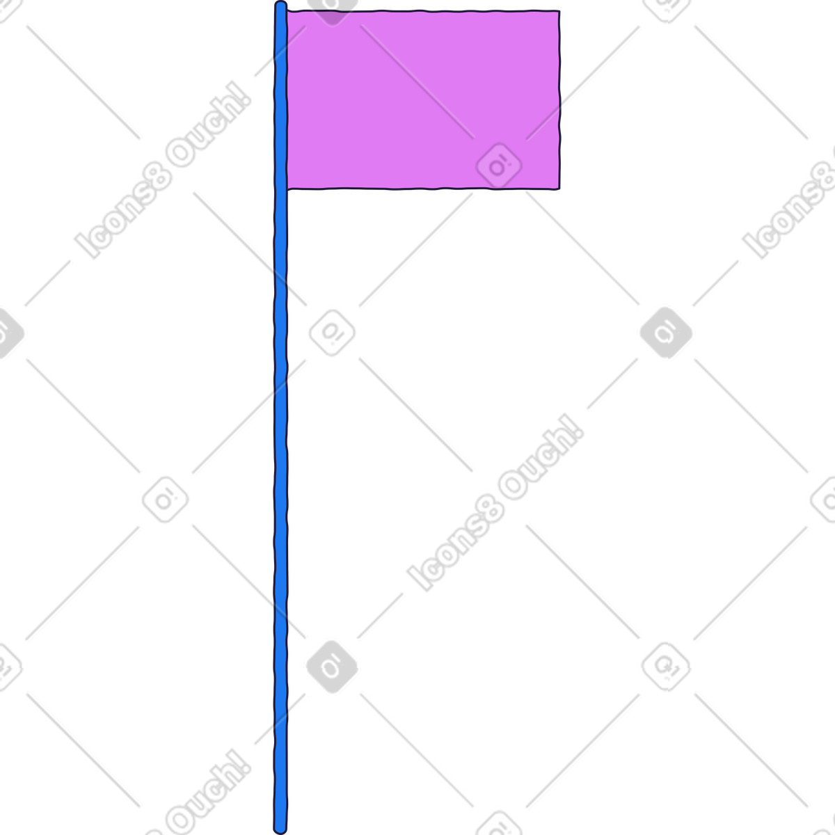 Flag illustration in Conifer style download in PNG, SVG