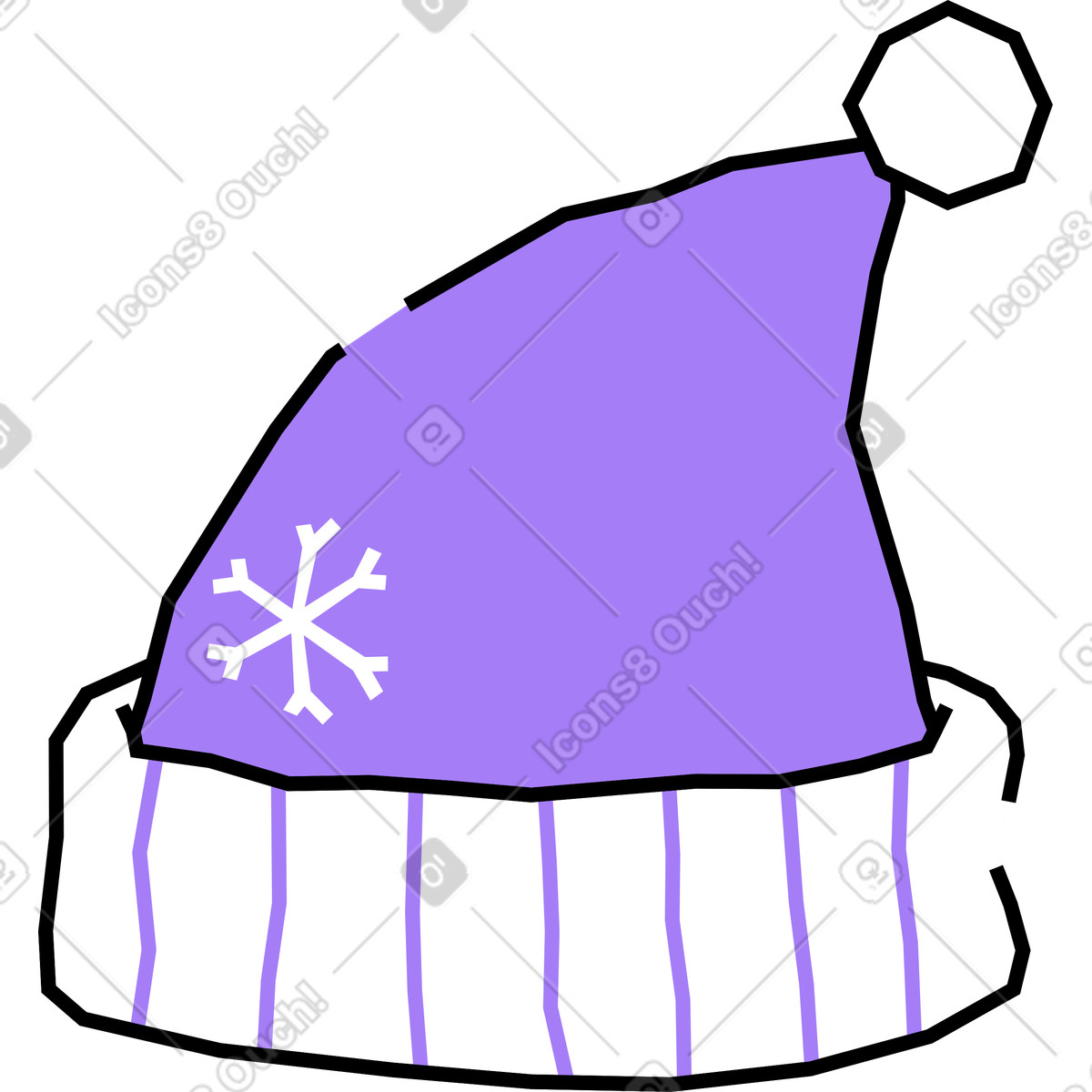Illustration Chapeau de noël dans le style Amethyst à télécharger aux formats PNG, SVG