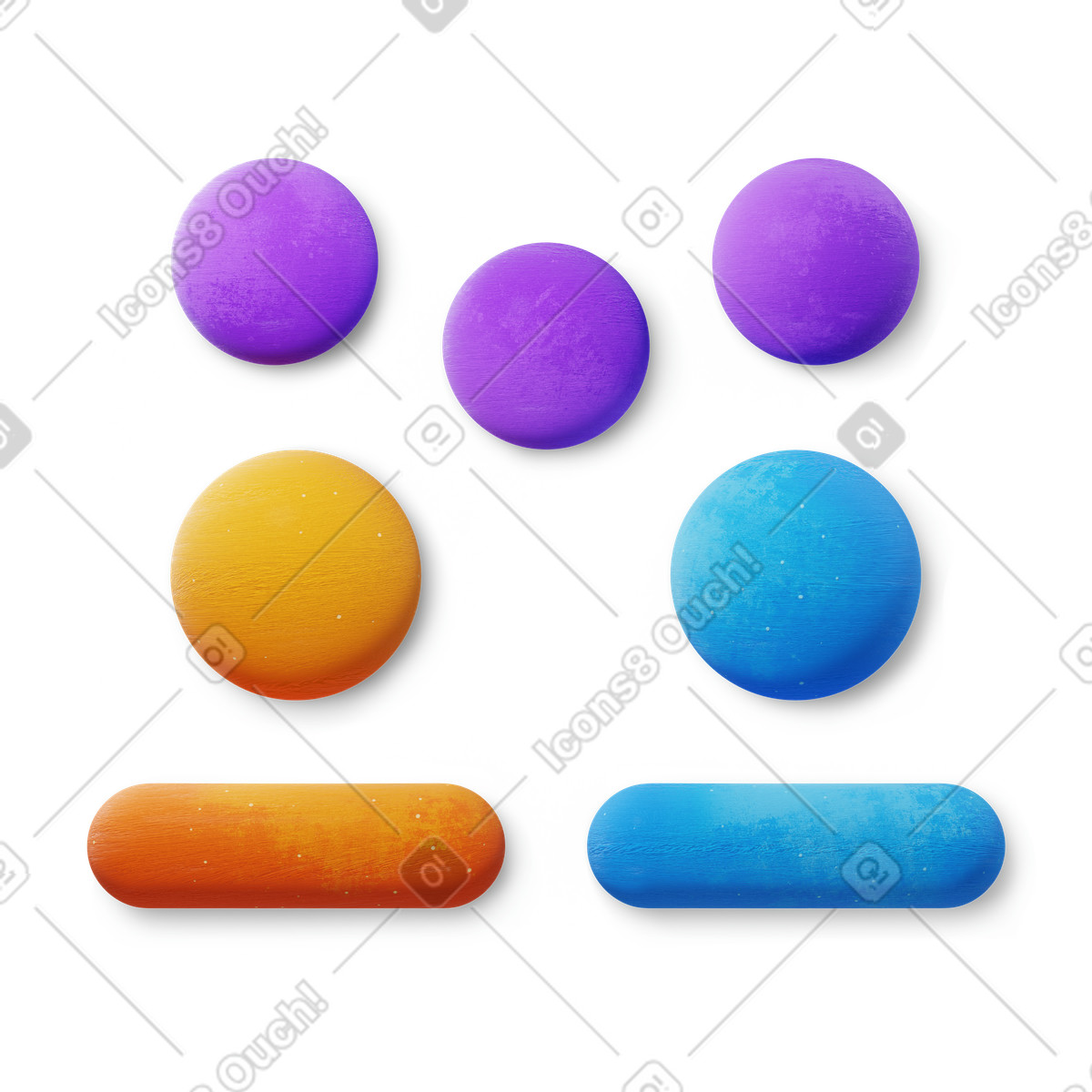 Illustration Community segmentation with colorful user groups dans le style 3D Microsoft Fluent à télécharger aux formats PNG, SVG