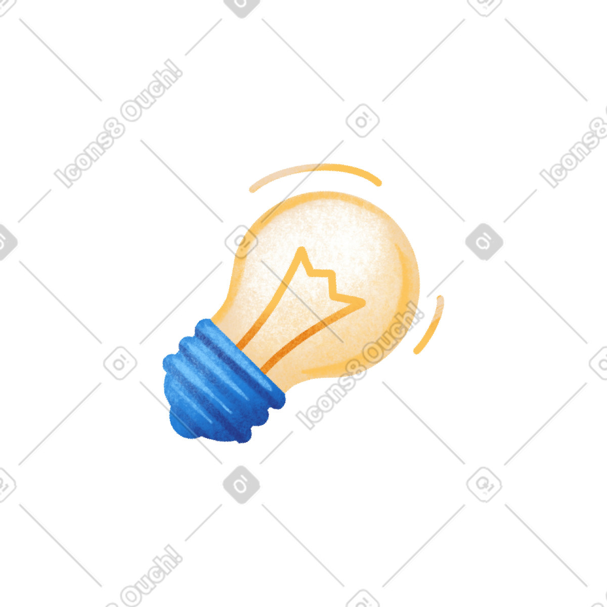 Ilustración Bombilla incandescente en estilo Gleam a descargar en PNG y SVG