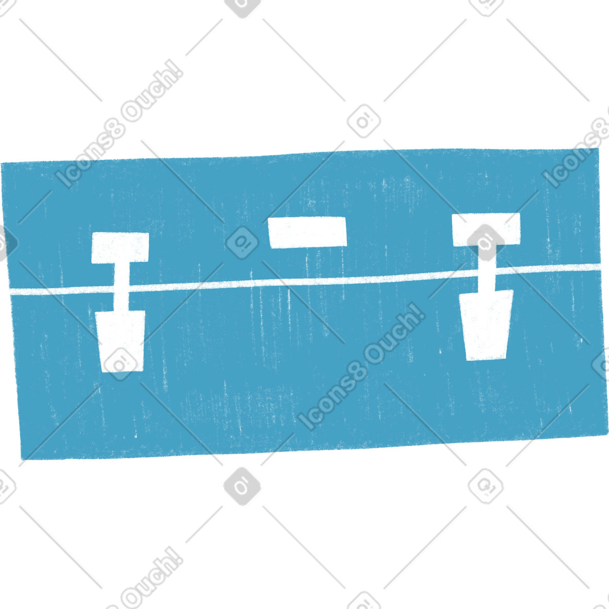 Blue suitcase illustrazione in stile Tutti scarica in PNG, SVG