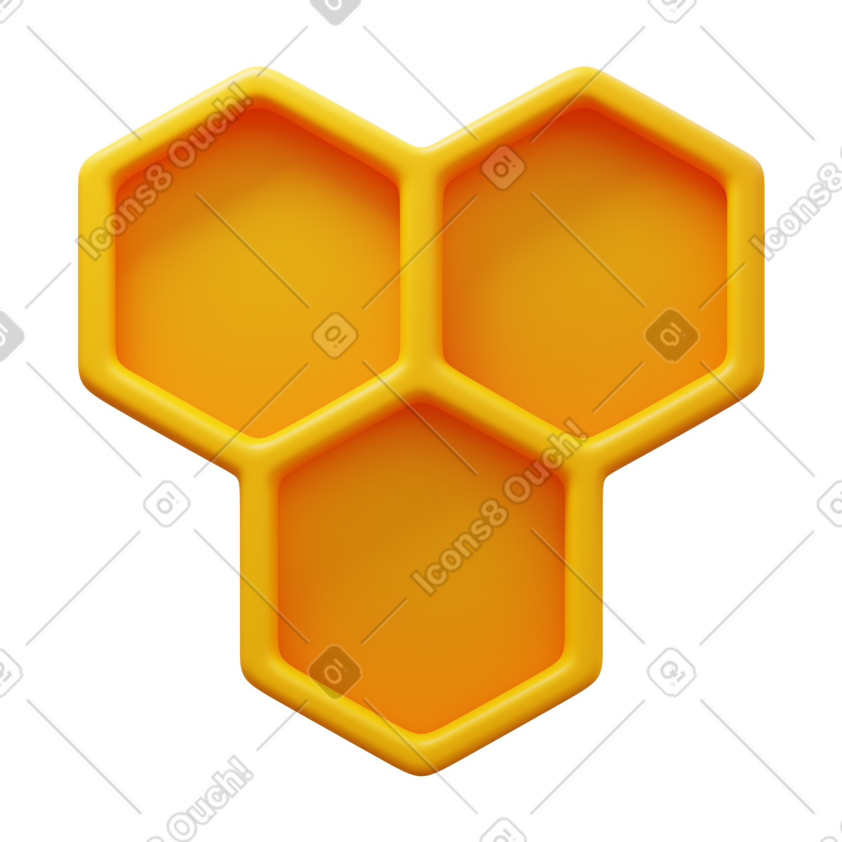 下载 3D Fluency 风格的 Honeycombs 插画，支持 PNG、SVG 格式