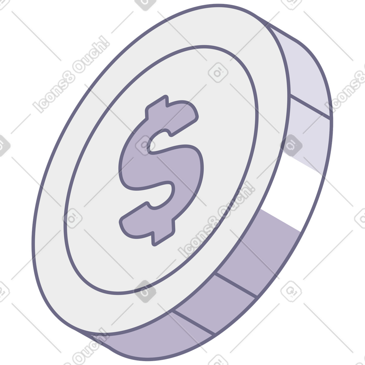 Modul スタイルの Coin のイラストをPNG、SVG形式でダウンロード