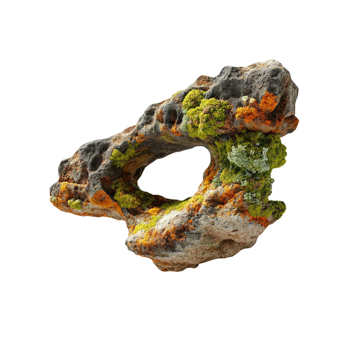 Wabi-sabi hollow stone illustration in Biomorphic style download in PNG, SVG