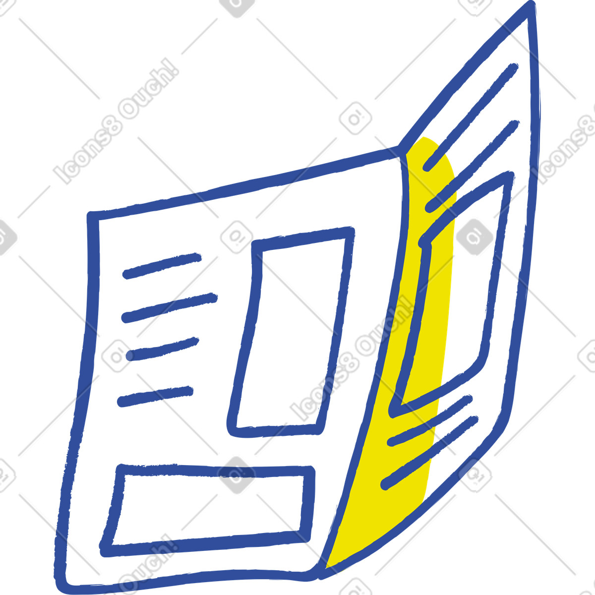 Ilustração de Jornal em no estilo Lime para baixar em PNG, SVG