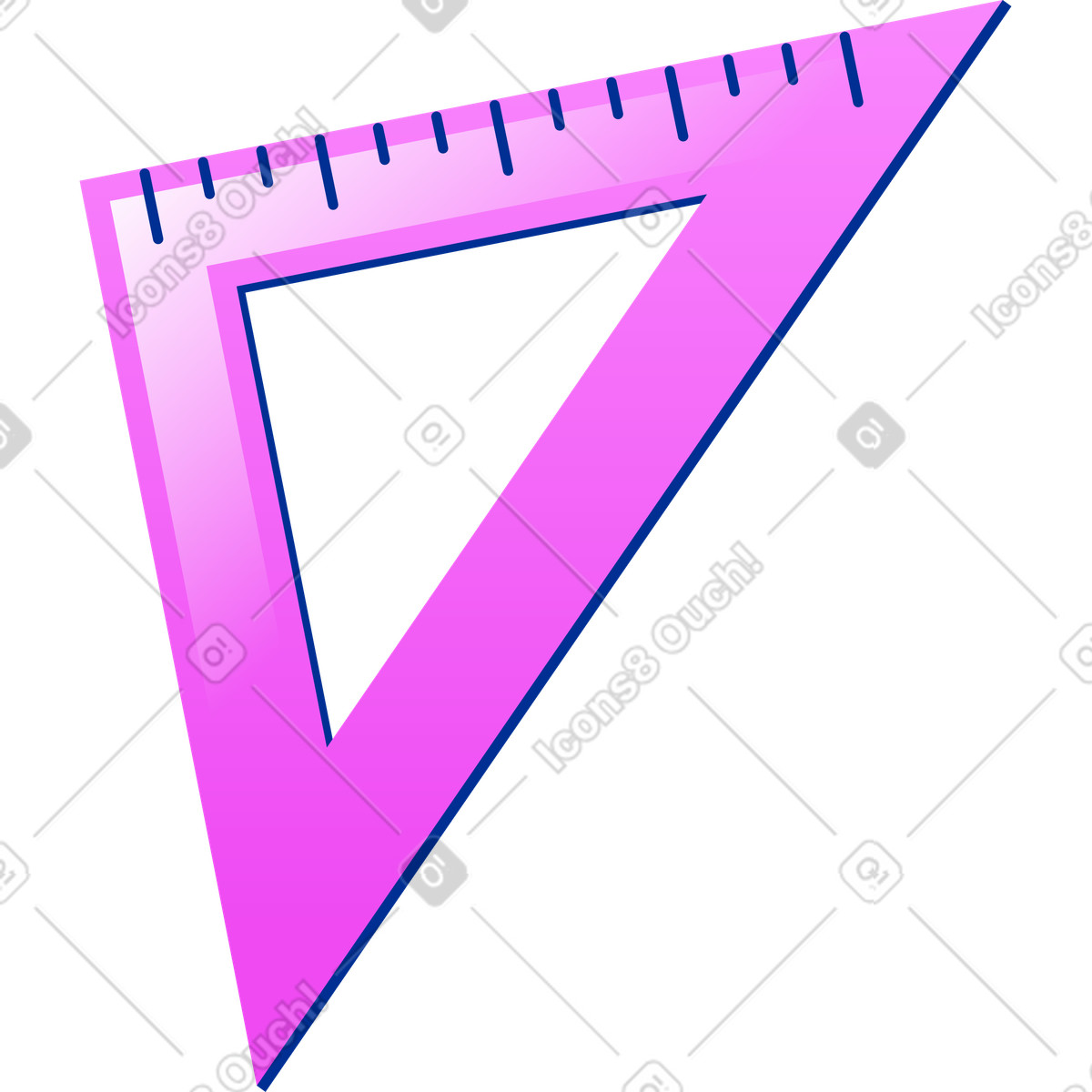 Ilustração de Régua triangular em no estilo Glossy para baixar em PNG, SVG