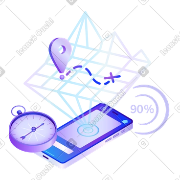 Navigation en ligne avec téléphone PNG, SVG