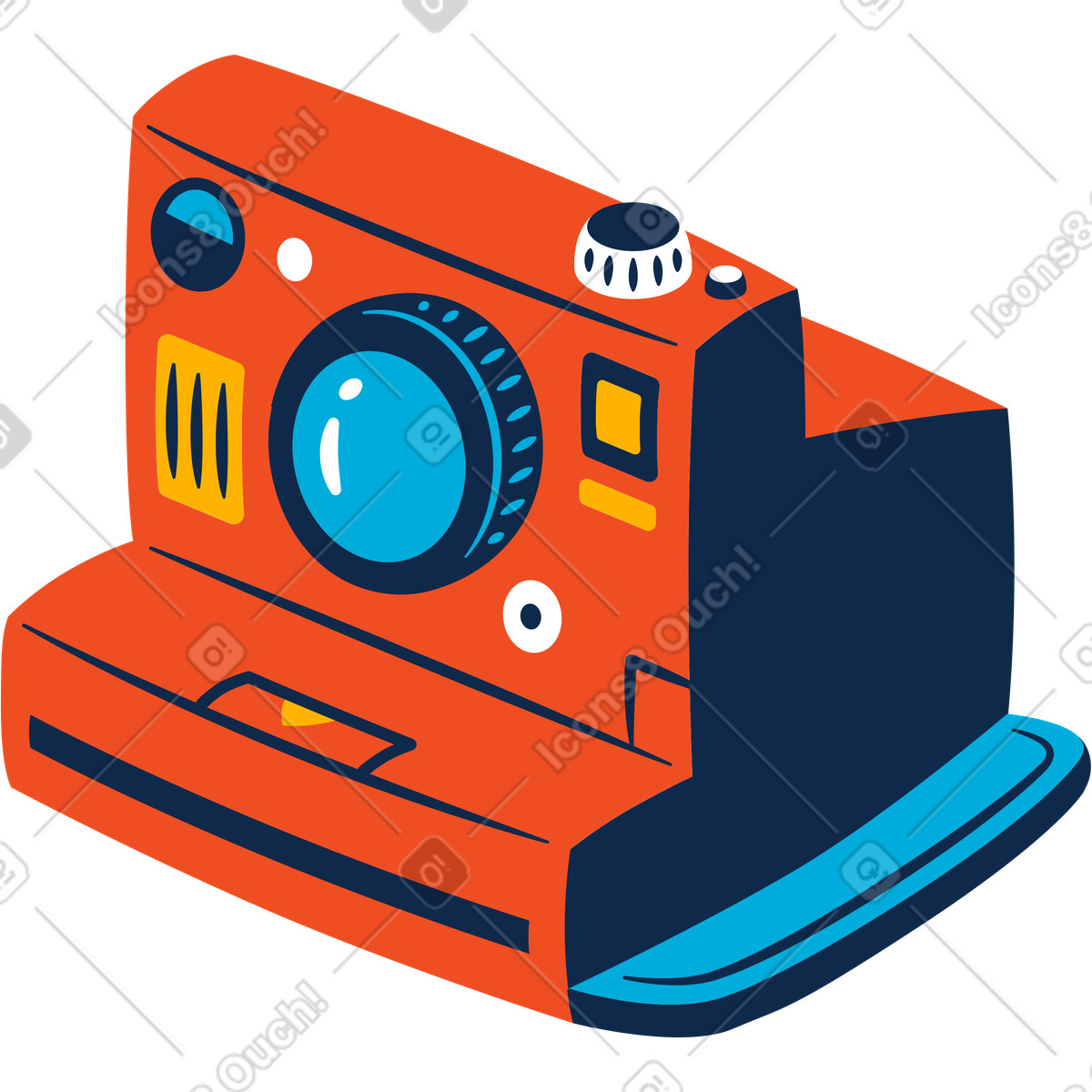 Ilustração de Polaroid camera em no estilo Flame para baixar em PNG, SVG