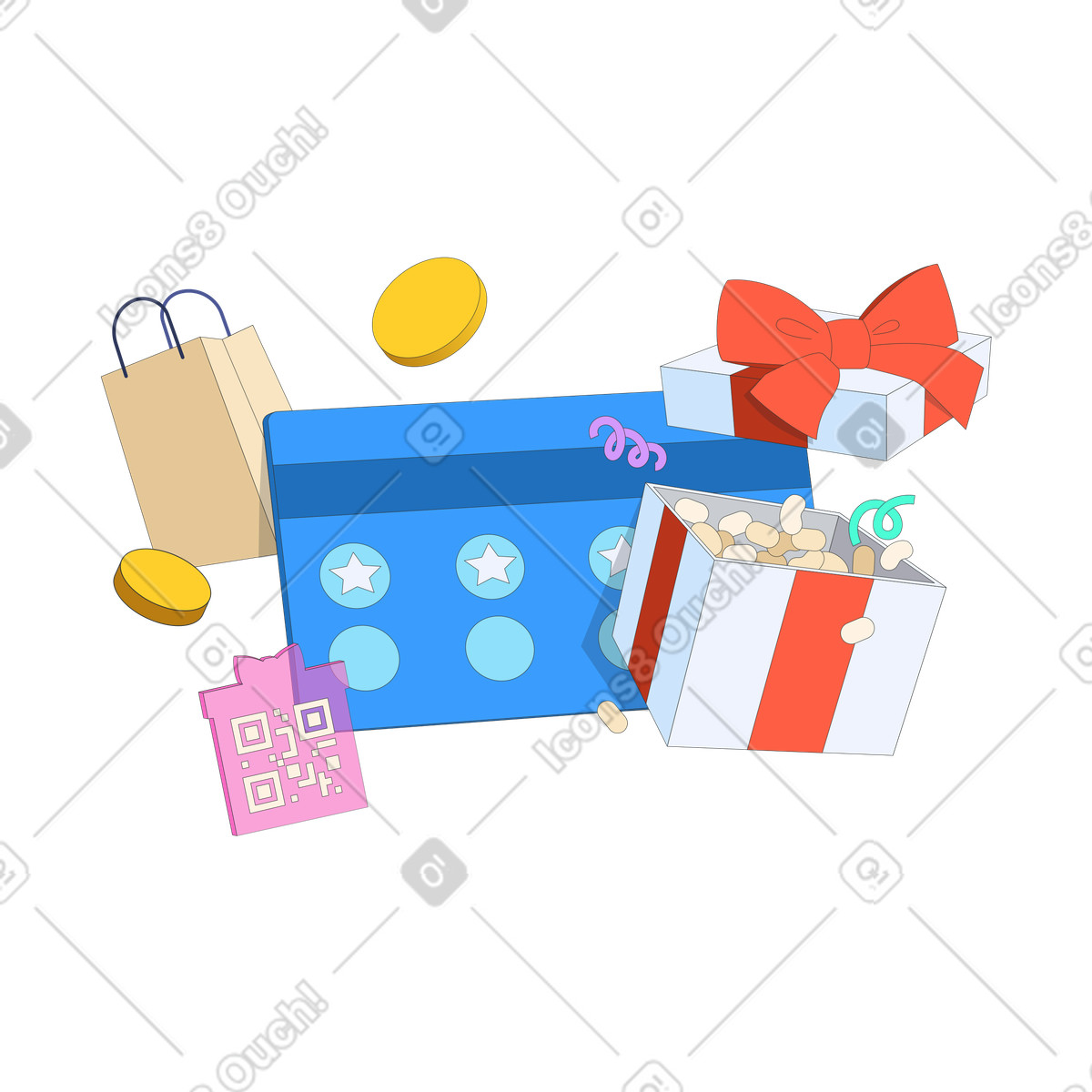 Ilustração animada de Programa fidelidade ou afinidade em no estilo Kit para baixar em GIF, Lottie (JSON), AE