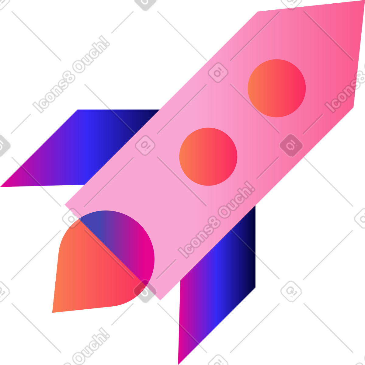 Icona del razzo illustrazione in stile Mix scarica in PNG, SVG