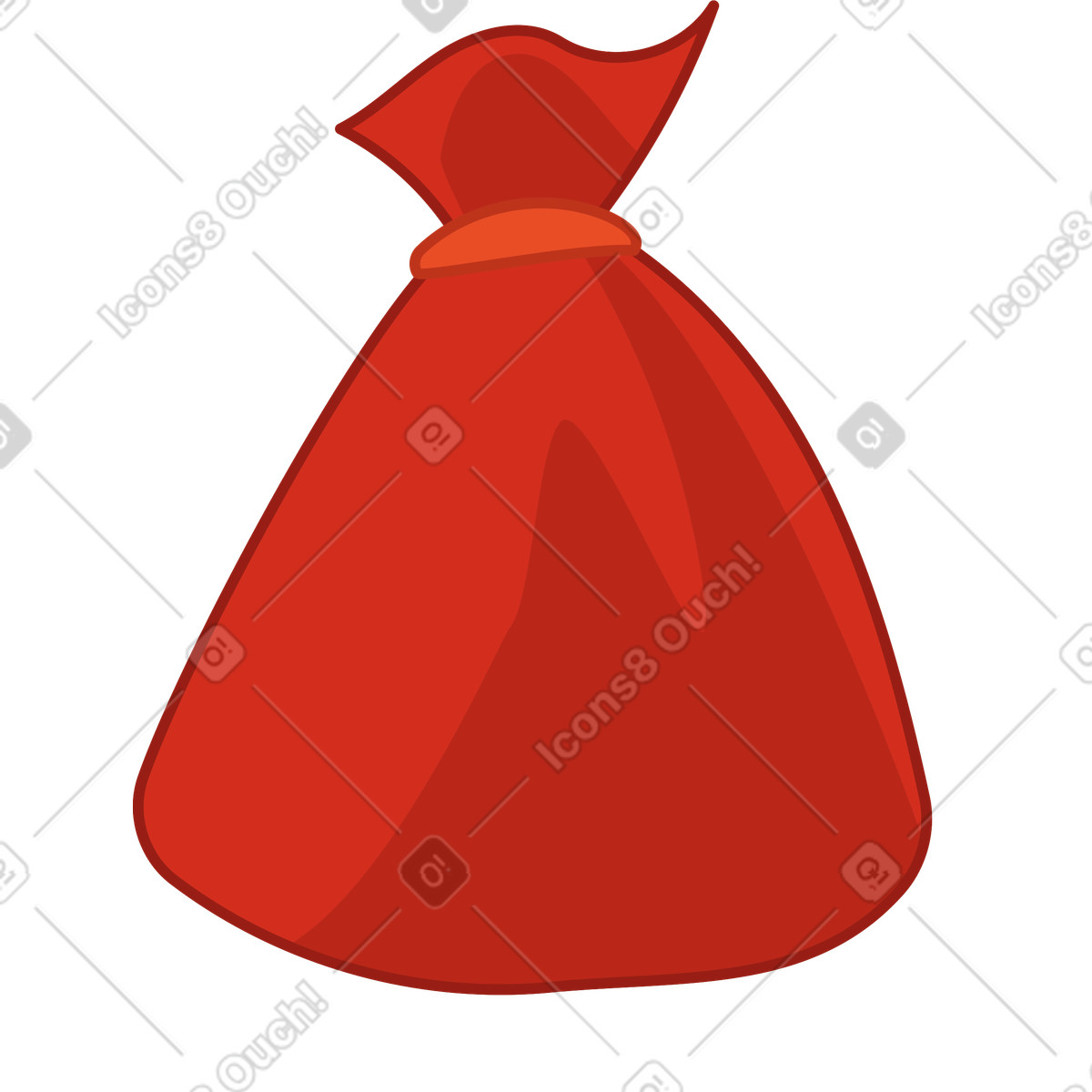 Santa sack illustration in Camp style download in PNG, SVG