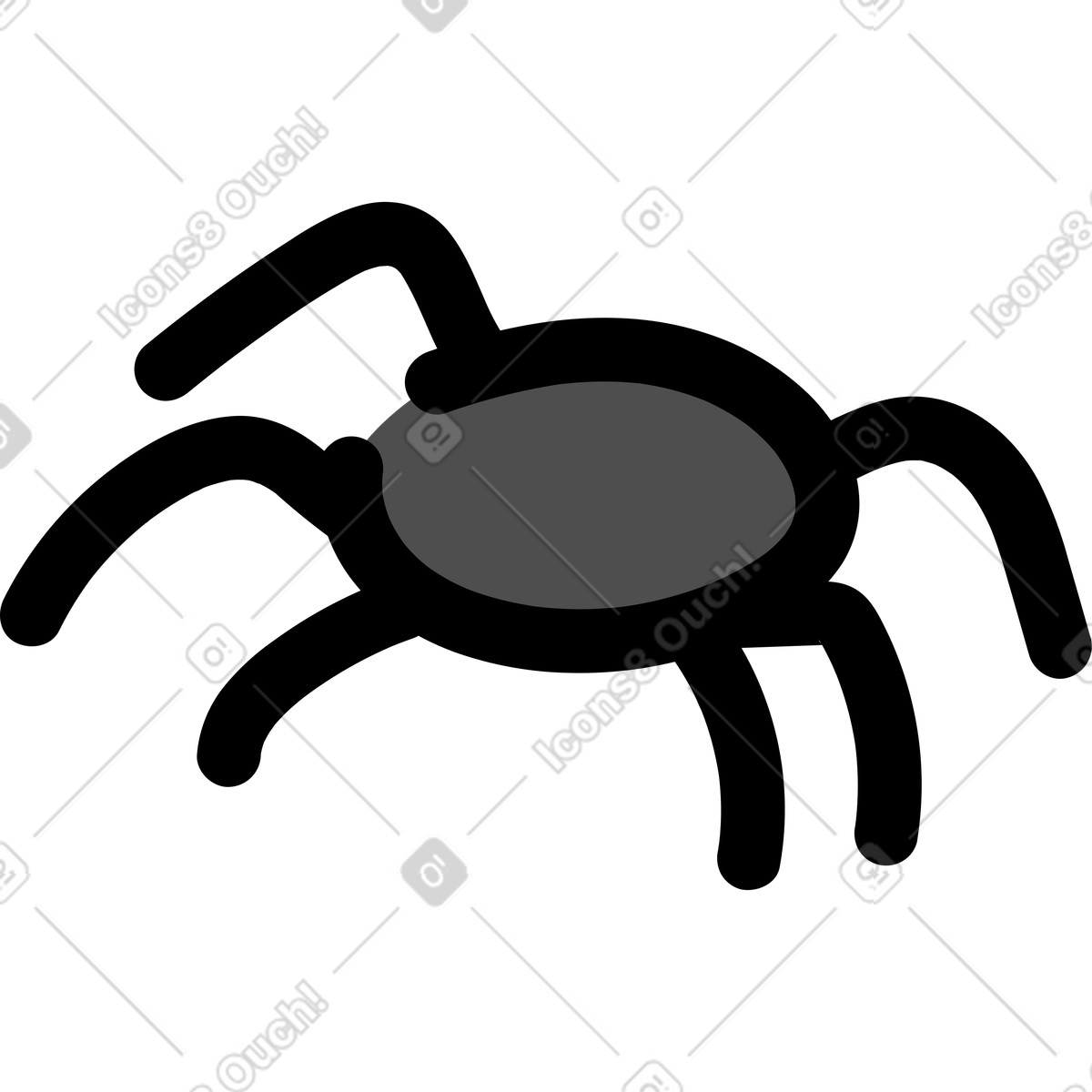 Purr スタイルの クモ のイラストをPNG、SVG形式でダウンロード
