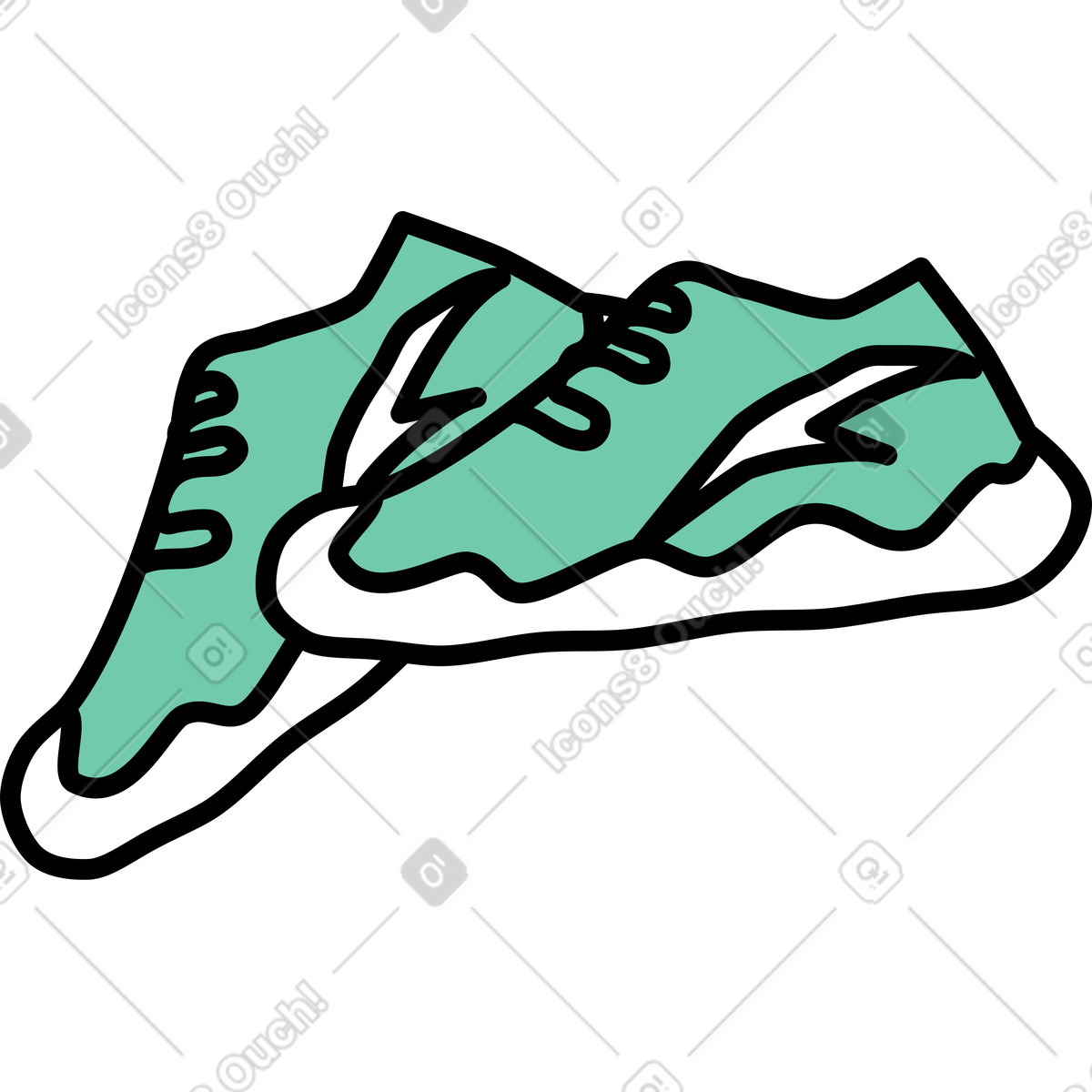 Ilustración Zapatillas en estilo Notes a descargar en PNG y SVG
