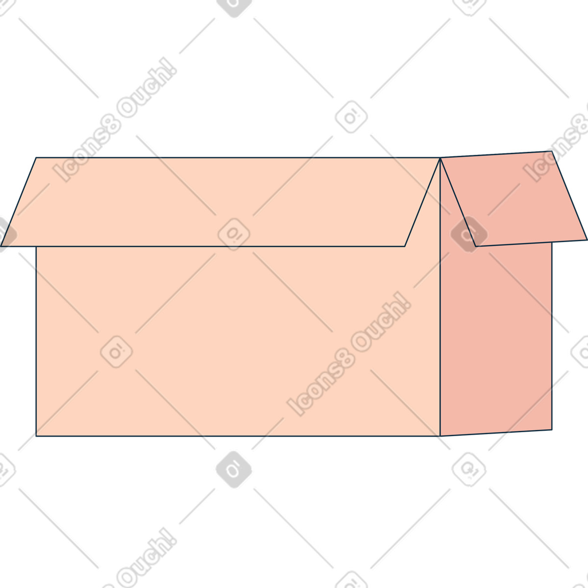 Bubble gum スタイルの 箱 のイラストをPNG、SVG形式でダウンロード