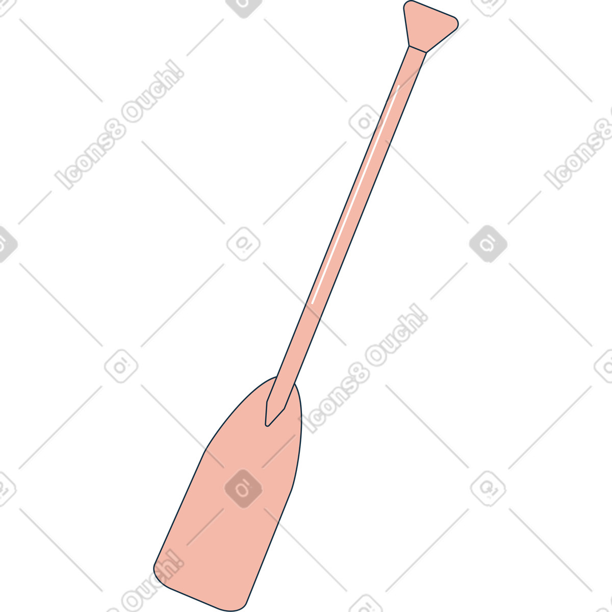Paddle illustration in Bubble gum style download in PNG, SVG