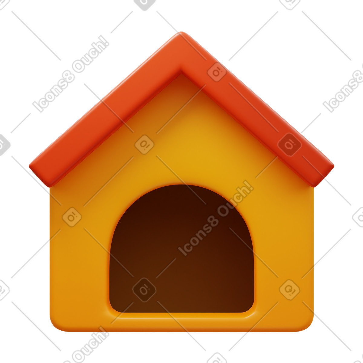 Ilustração de Dog house em no estilo 3D Fluency para baixar em PNG, SVG