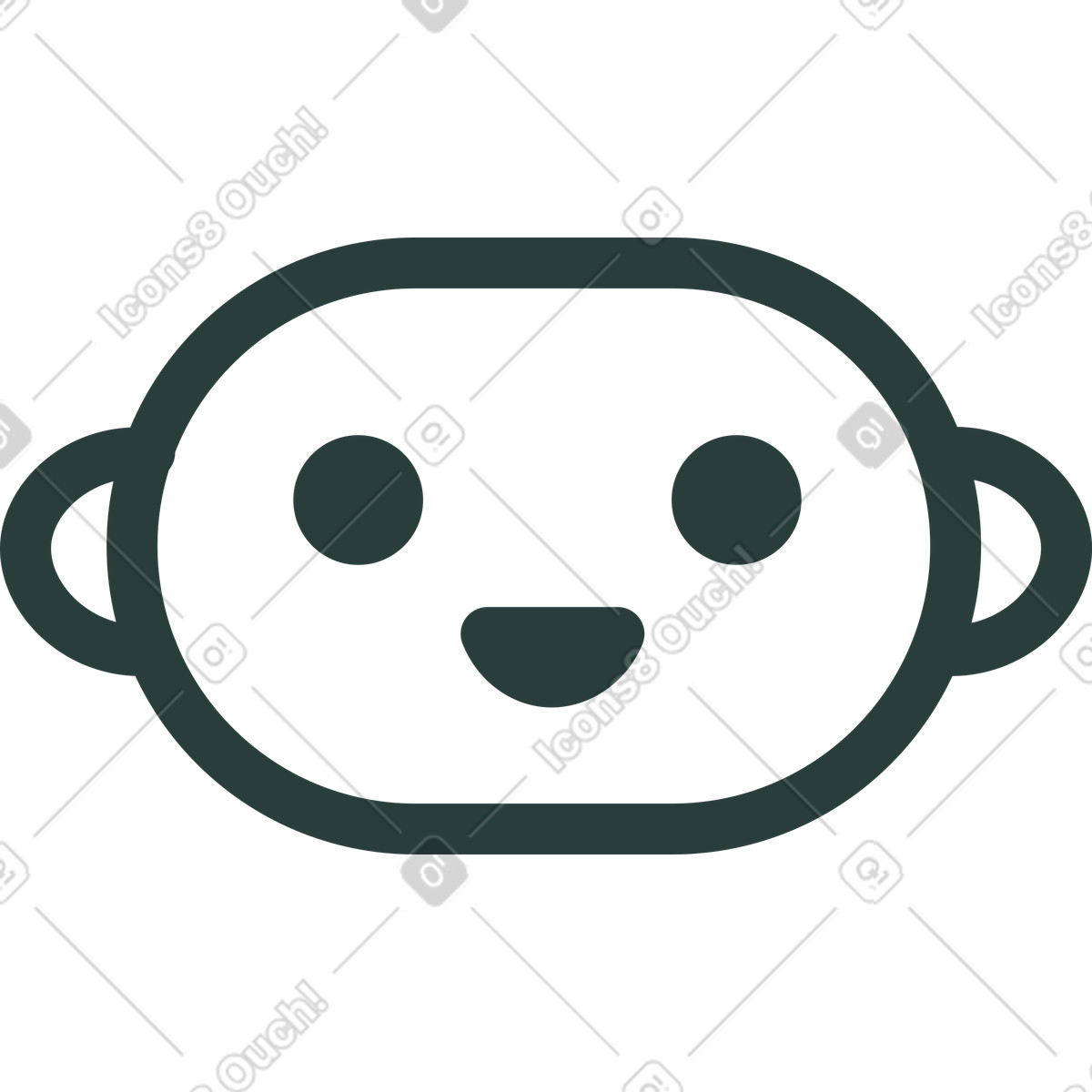 Androide illustrazione in stile Macaroni scarica in PNG, SVG