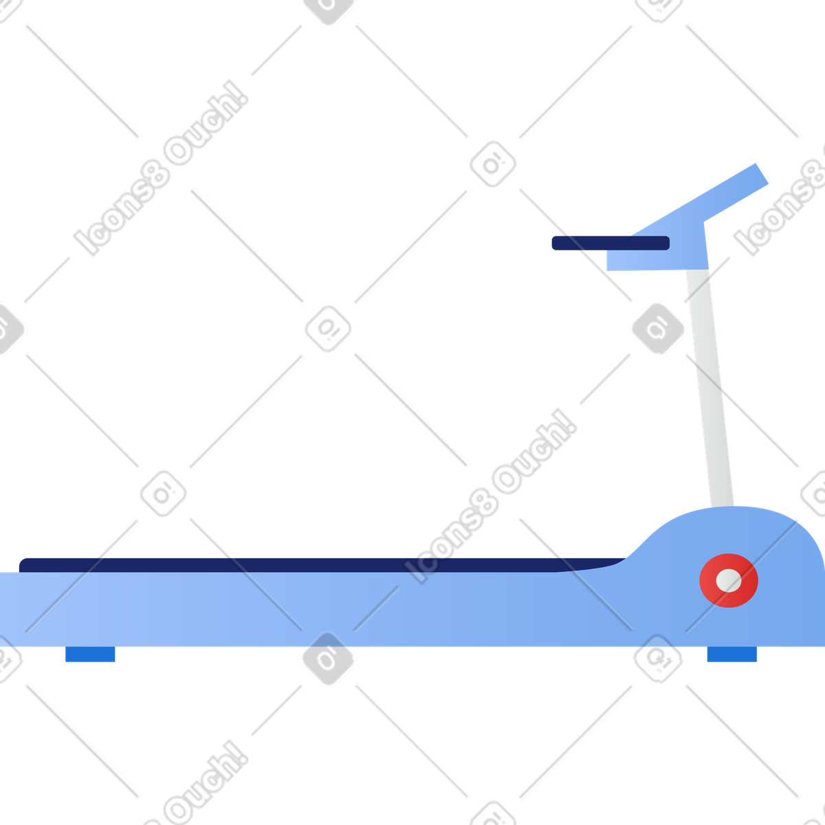 Treadmill illustration in Clip style download in PNG, SVG