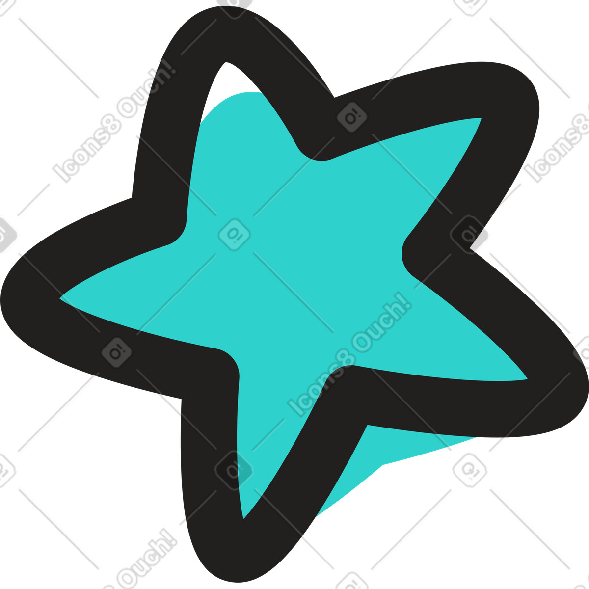 Stern-Illustration im Little-Stil als Download in PNG, SVG