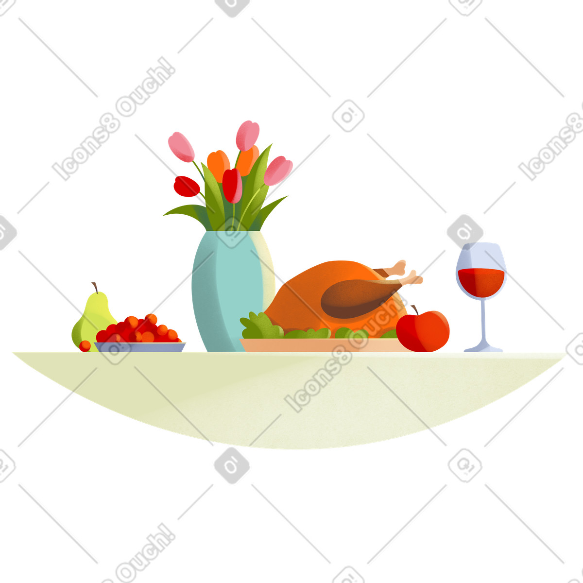 Shine スタイルの Food for thanksgiving のイラストをPNG、SVG形式でダウンロード