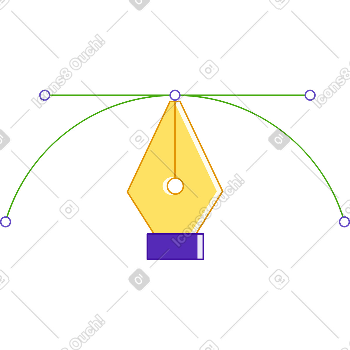 Stiftwerkzeug-Illustration im Rainbow-Stil als Download in PNG, SVG