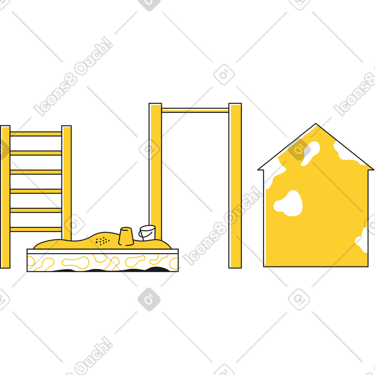下载 Taxi 风格的 操场 插画，支持 PNG、SVG 格式