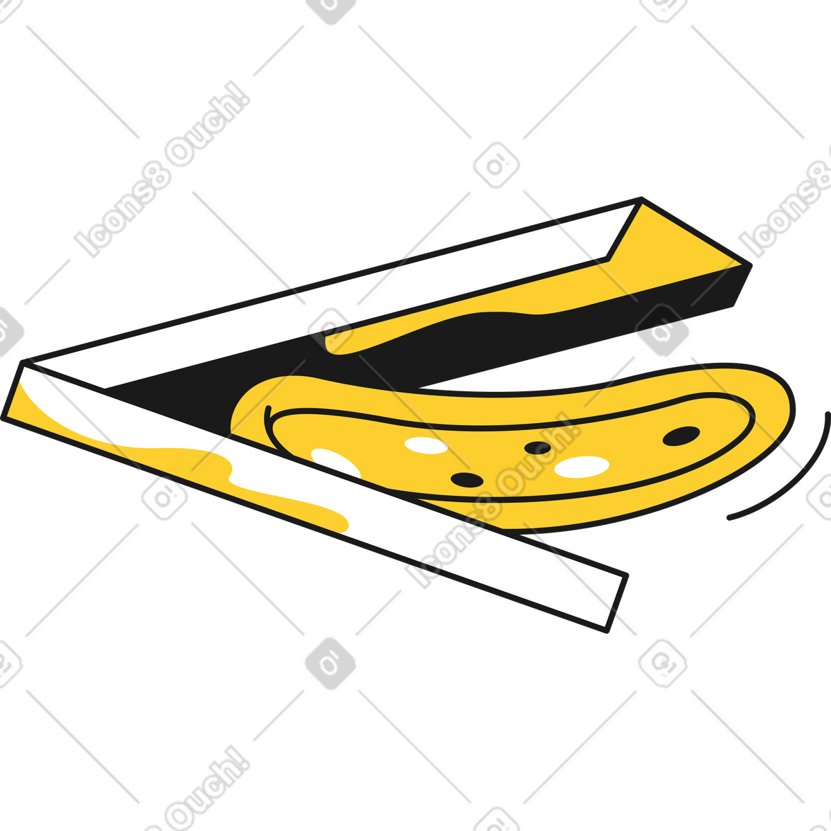 Illustration Pizza dans une boîte le style Taxi à télécharger aux formats PNG, SVG