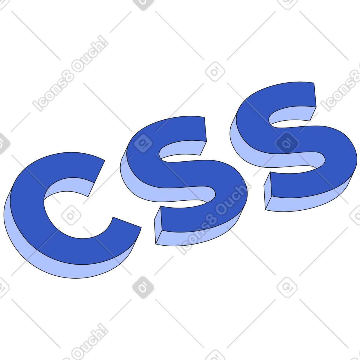 Lettering css text illustrazione in stile Techny scarica in PNG, SVG