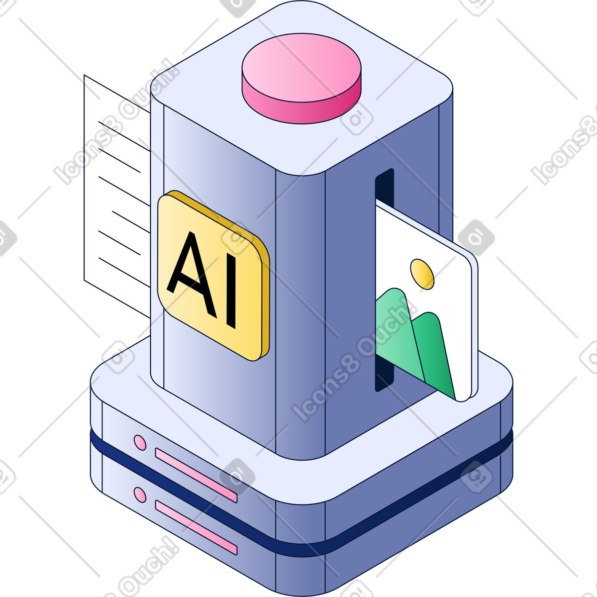 Ai 이미지 생성기 illustration in Neat style download in PNG, SVG