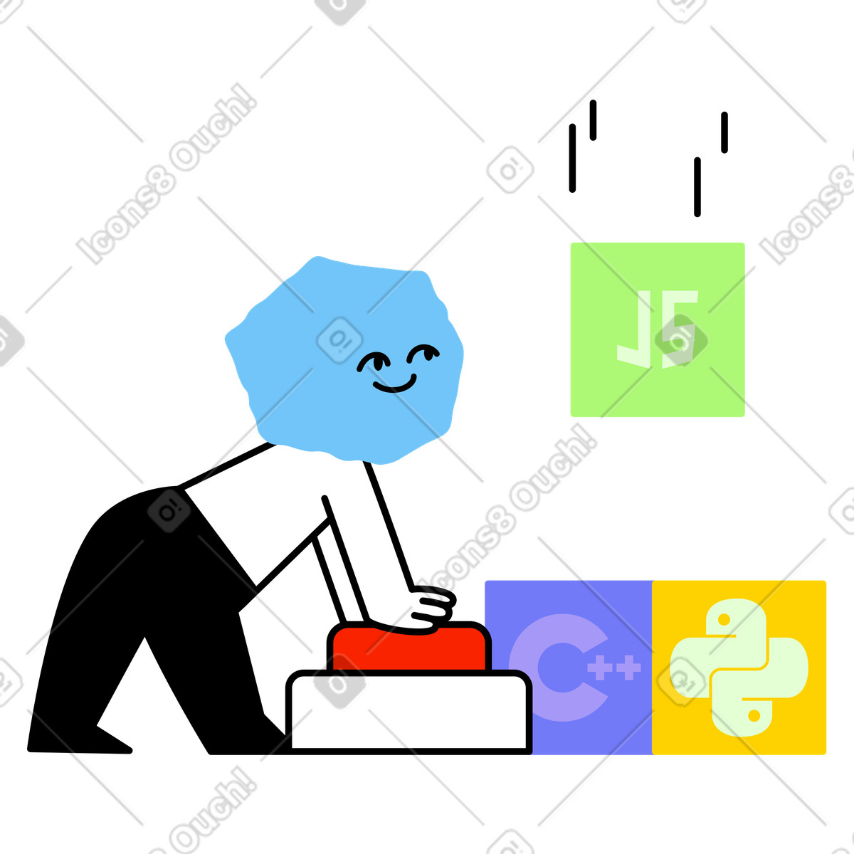 Character choosing software for work illustration in PNG, SVG