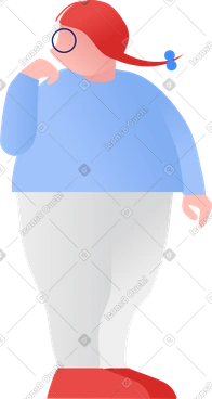 Fat girl standing PNG, SVG