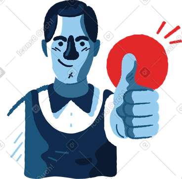 Man giving a thumbs up PNG, SVG