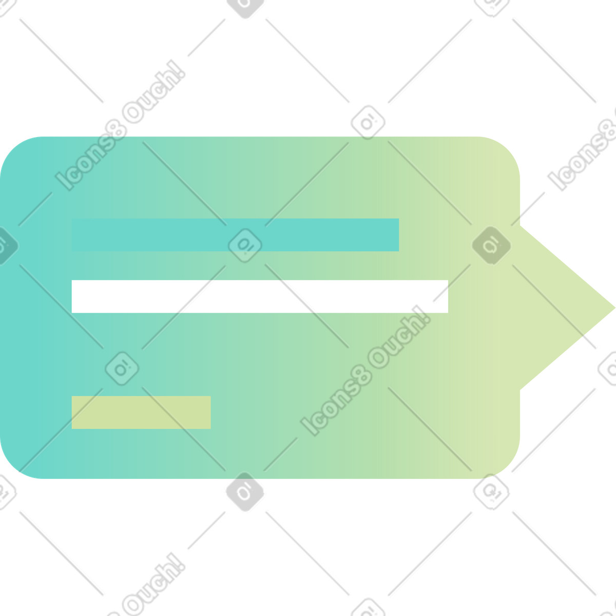 Sprechblase mit text darin-Illustration im Office-Stil als Download in PNG, SVG