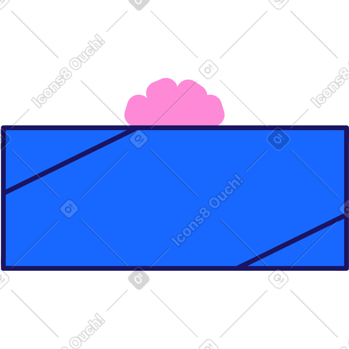 下载 Matey 风格的 带弓的礼盒 插画，支持 PNG、SVG 格式
