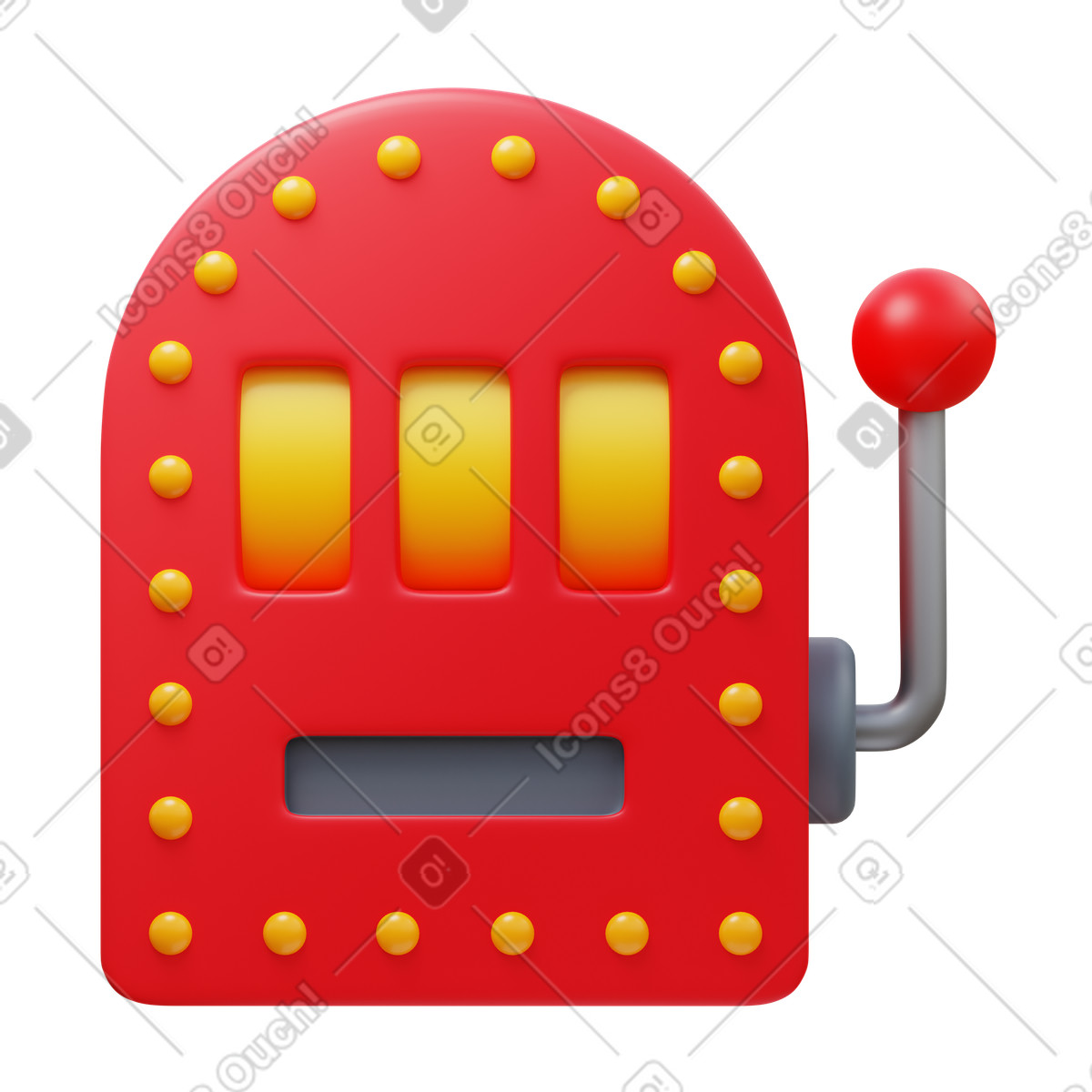 Illustration Machine à sous dans le style 3D Fluency télécharger aux formats PNG, SVG