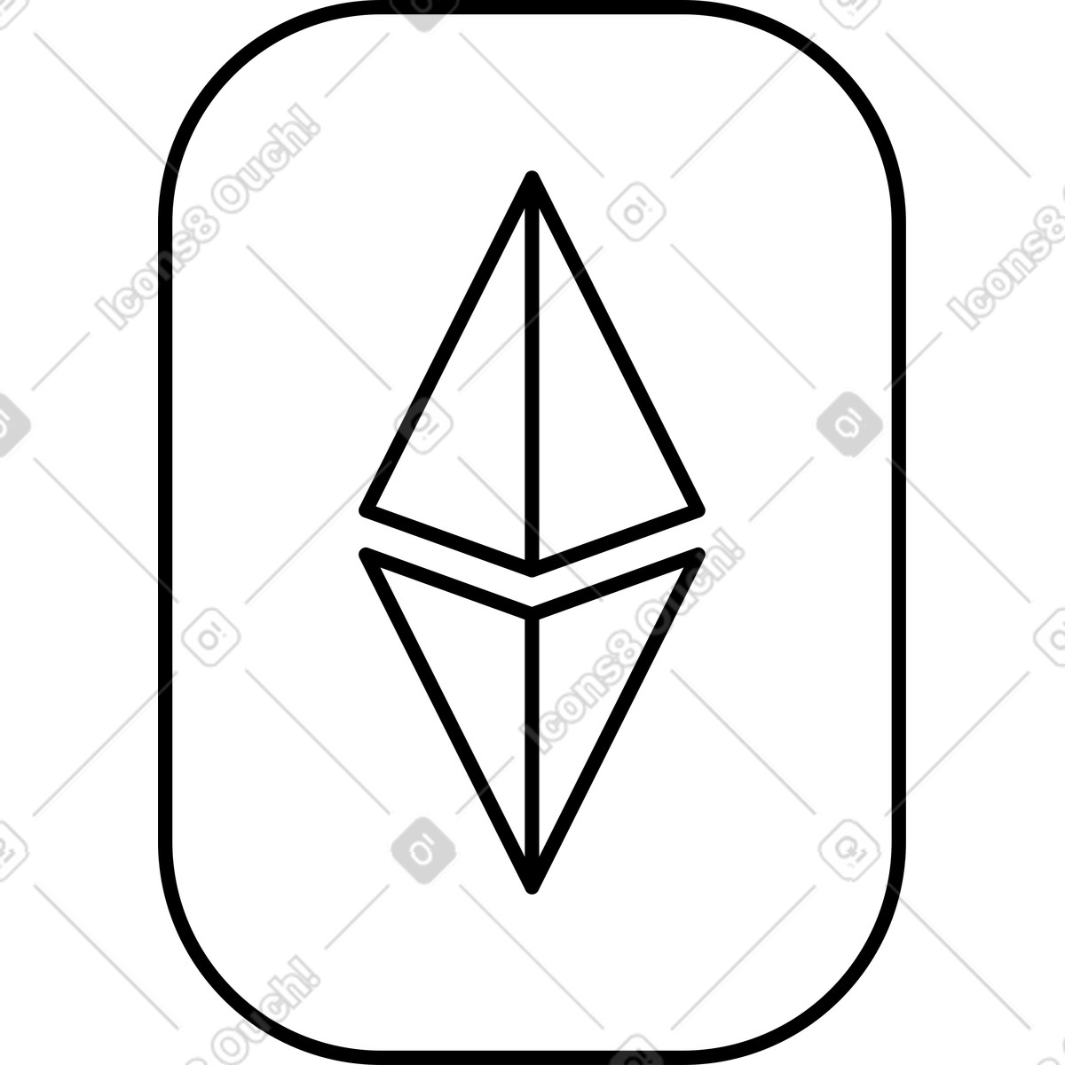 Ilustración Icono de ethereum en estilo Azure a descargar en PNG y SVG