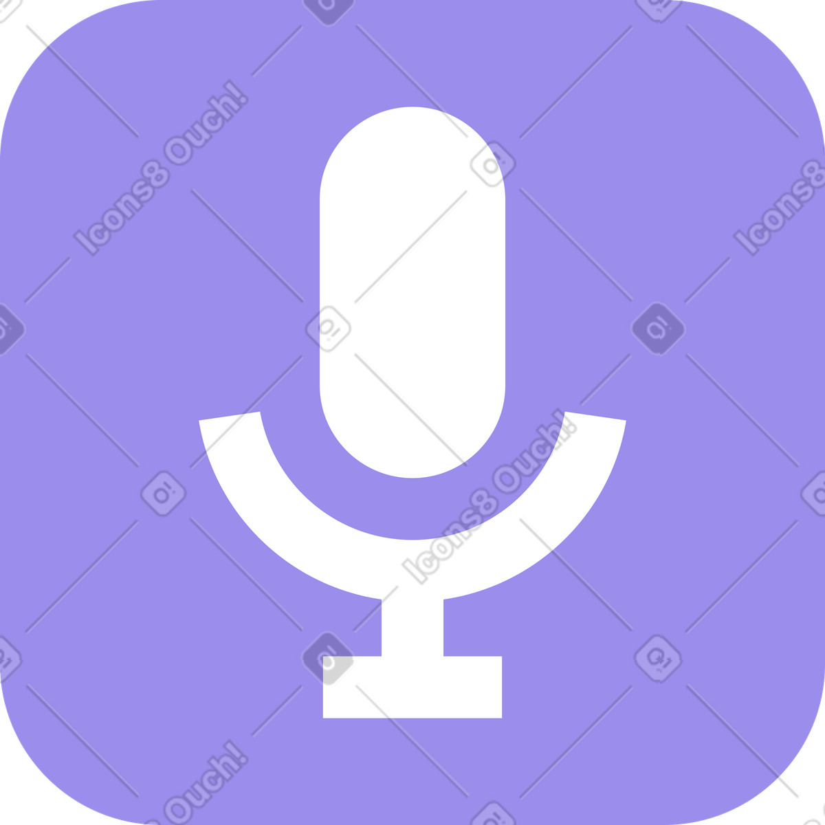 Mikrofon-symbol-Illustration im Bright-Stil als Download in PNG, SVG