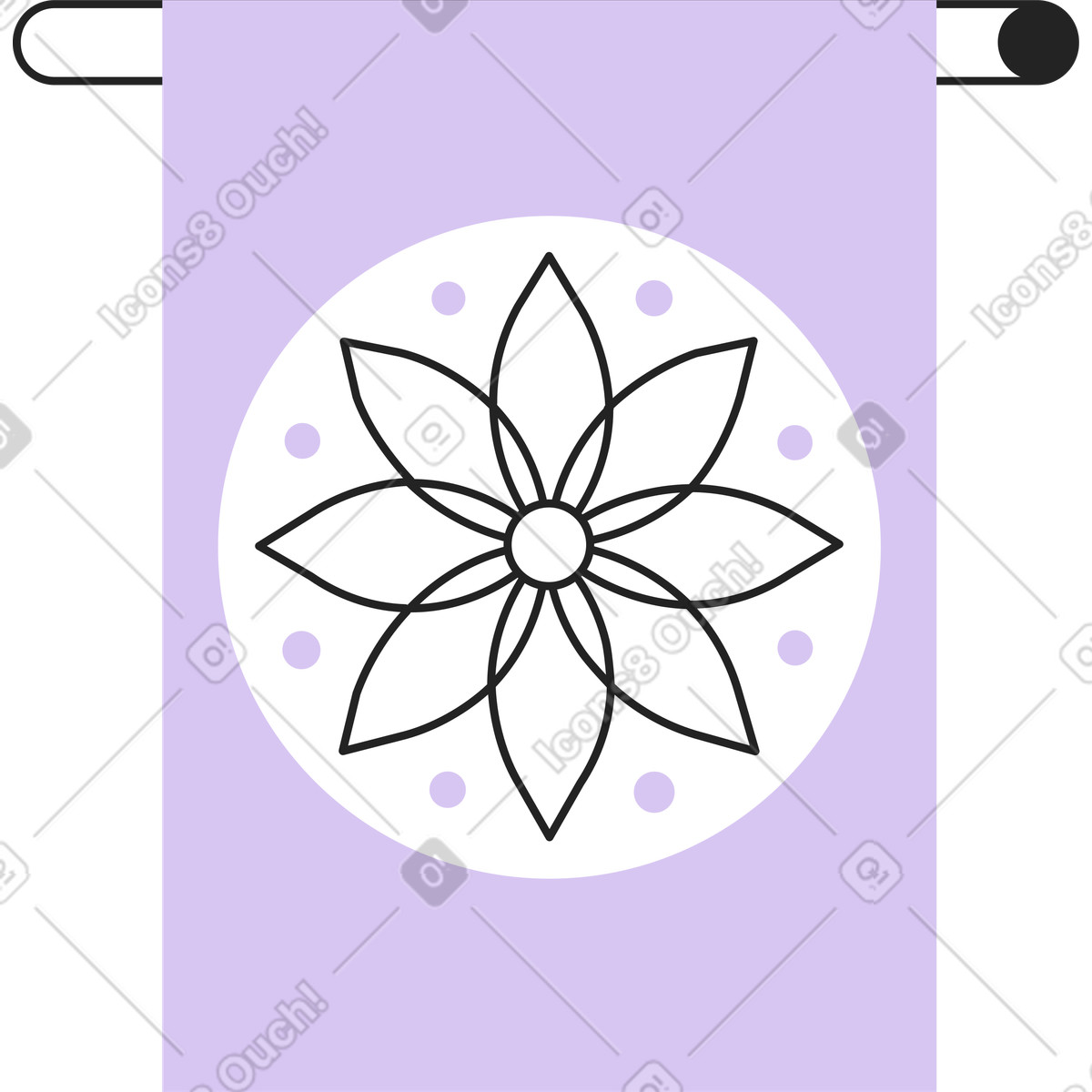Indian flag illustration in Sammy Line style download in PNG, SVG