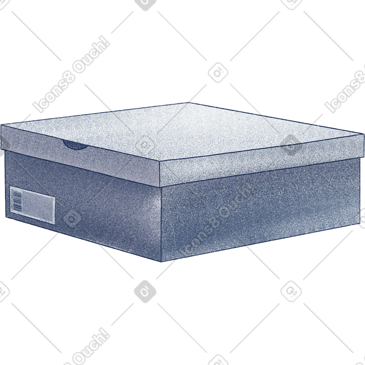 Shoe box illustration in Haze style download in PNG, SVG