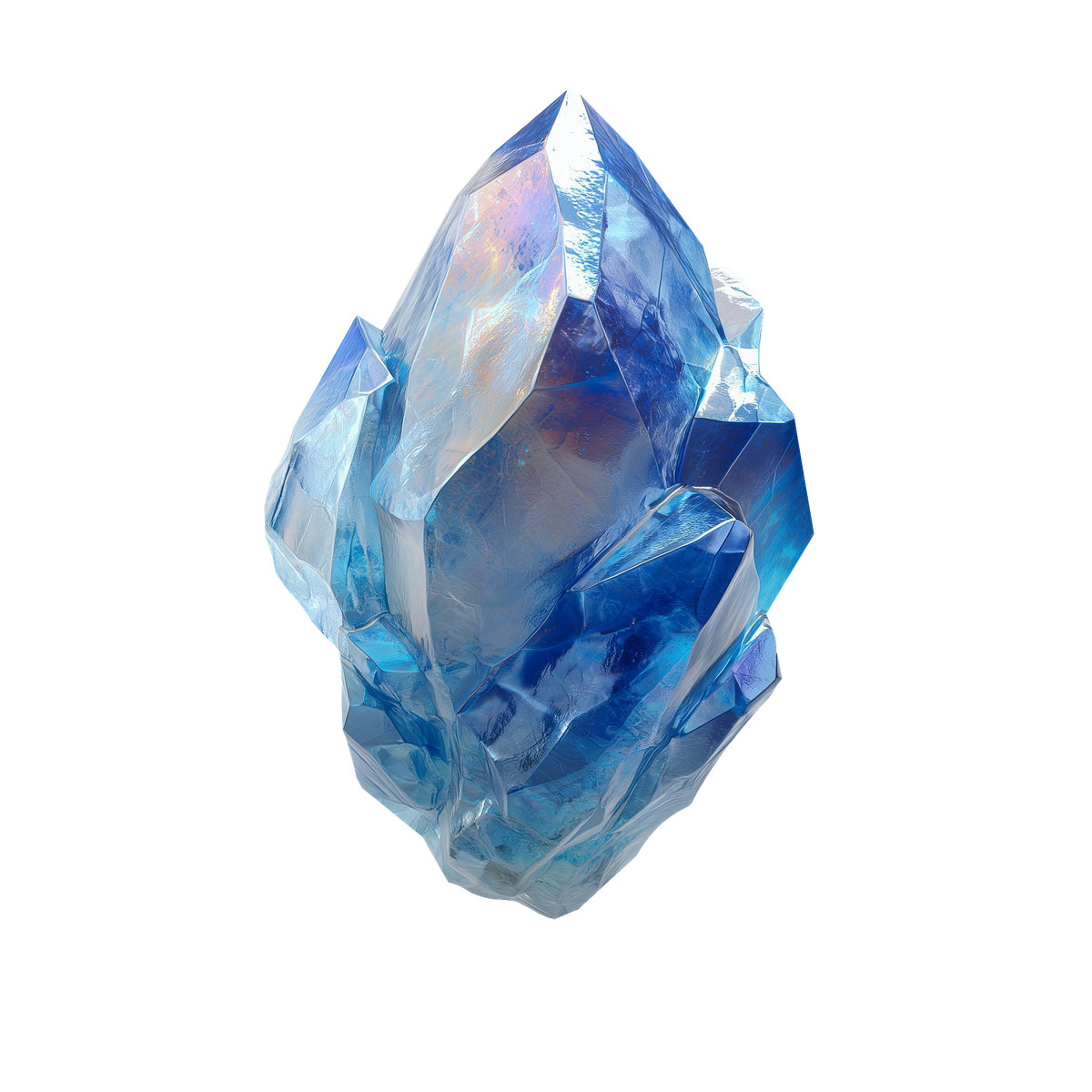 Shiny icy gemstone illustration featuring a mystical artifact clipart with facets and crystal energy