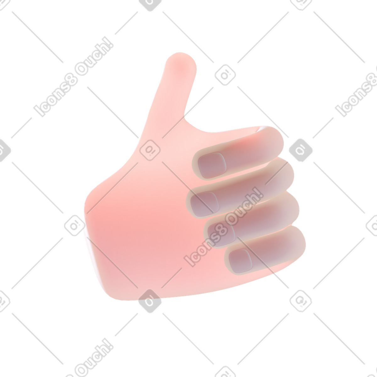 Ilustración Like icon en estilo 3D Airy a descargar en PNG y SVG