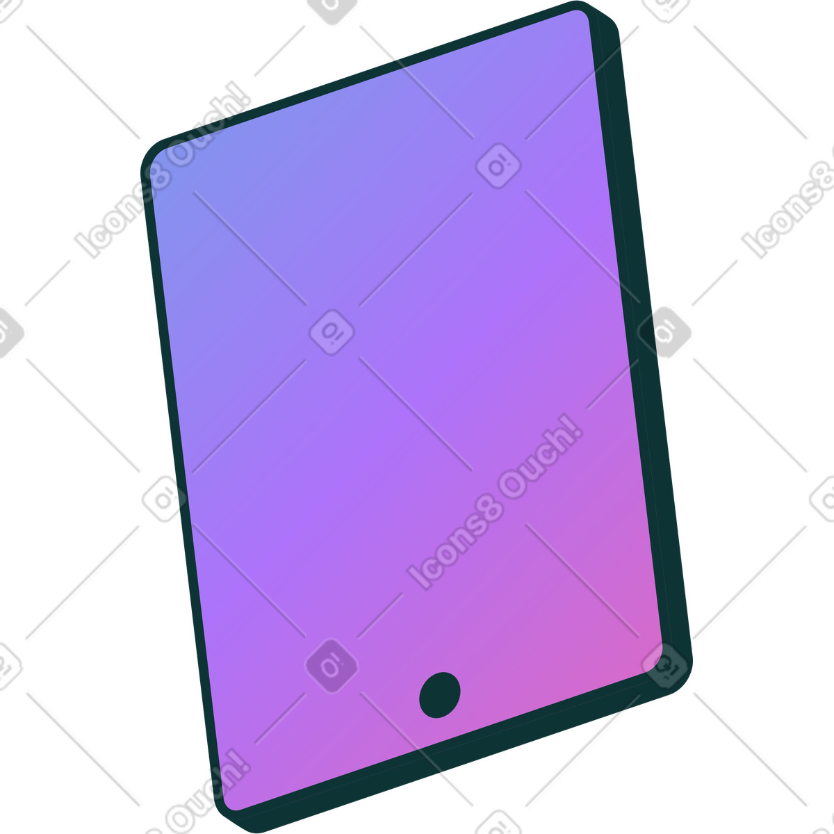 Ilustración Tableta en estilo Florid a descargar en PNG y SVG