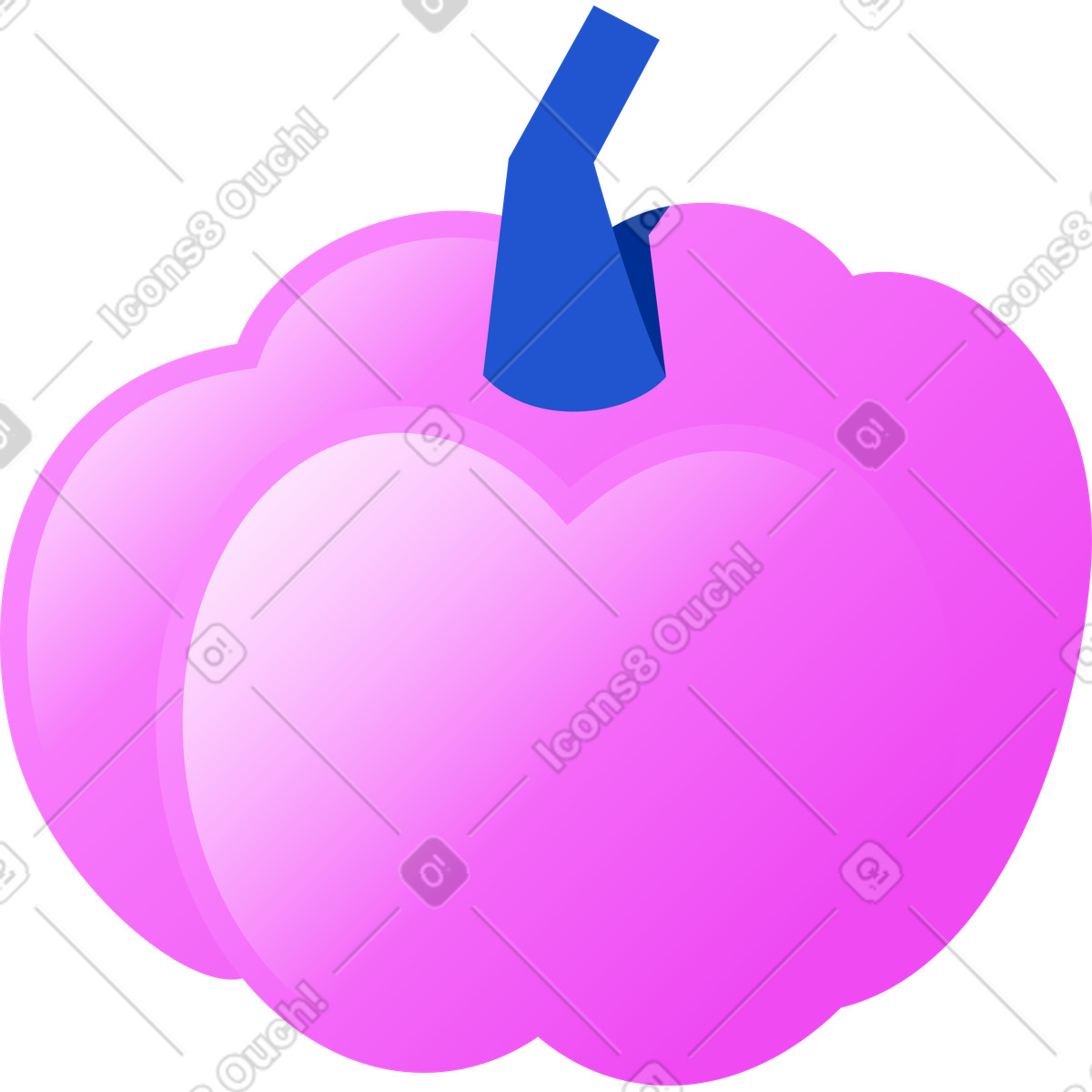 Glossy 스타일의 호박 일러스트레이션 PNG, SVG 다운로드