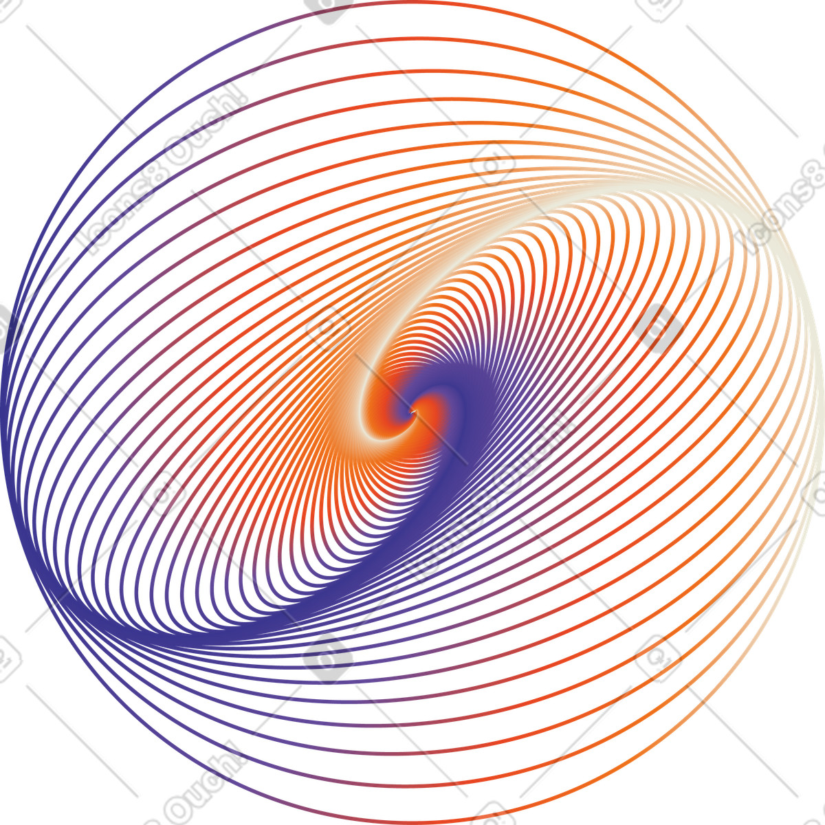 Nucleo a spirale attorcigliato, movimento energetico, forma di innovazione astratta illustrazione in stile Forms scarica in PNG, SVG
