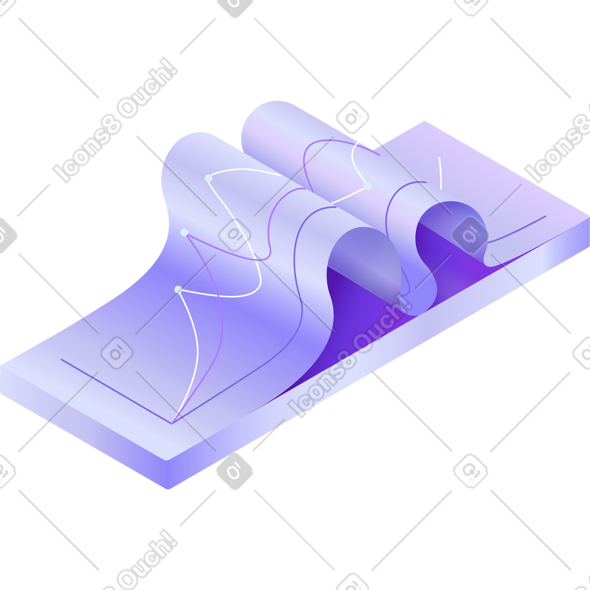 Doppelwellen-faltdiagramm illustration in PNG, SVG