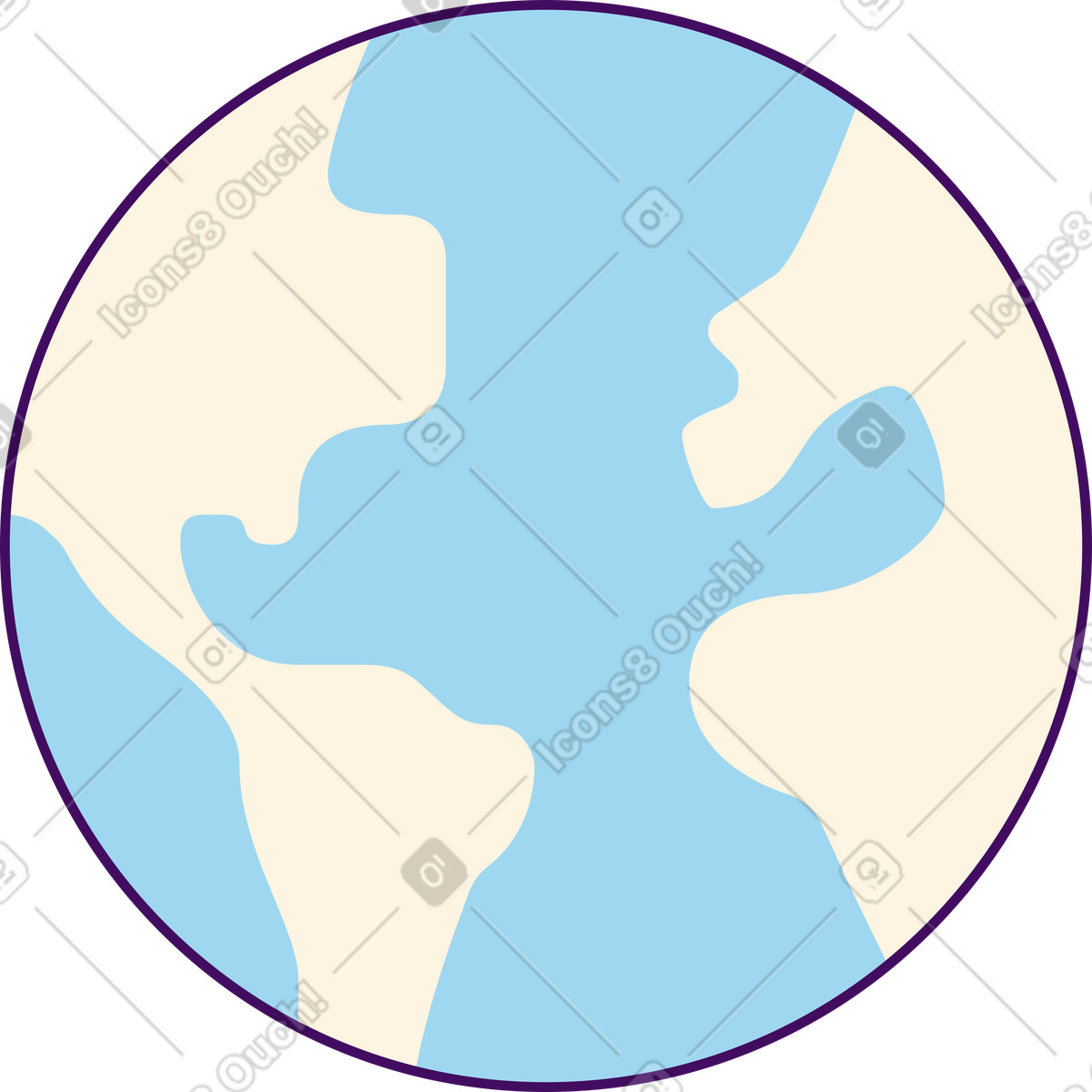 Ilustración Planeta en estilo Simplistic a descargar en PNG y SVG