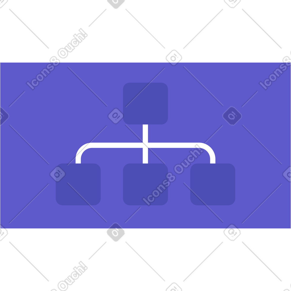 Hierarchy icon illustration in Bright style download in PNG, SVG
