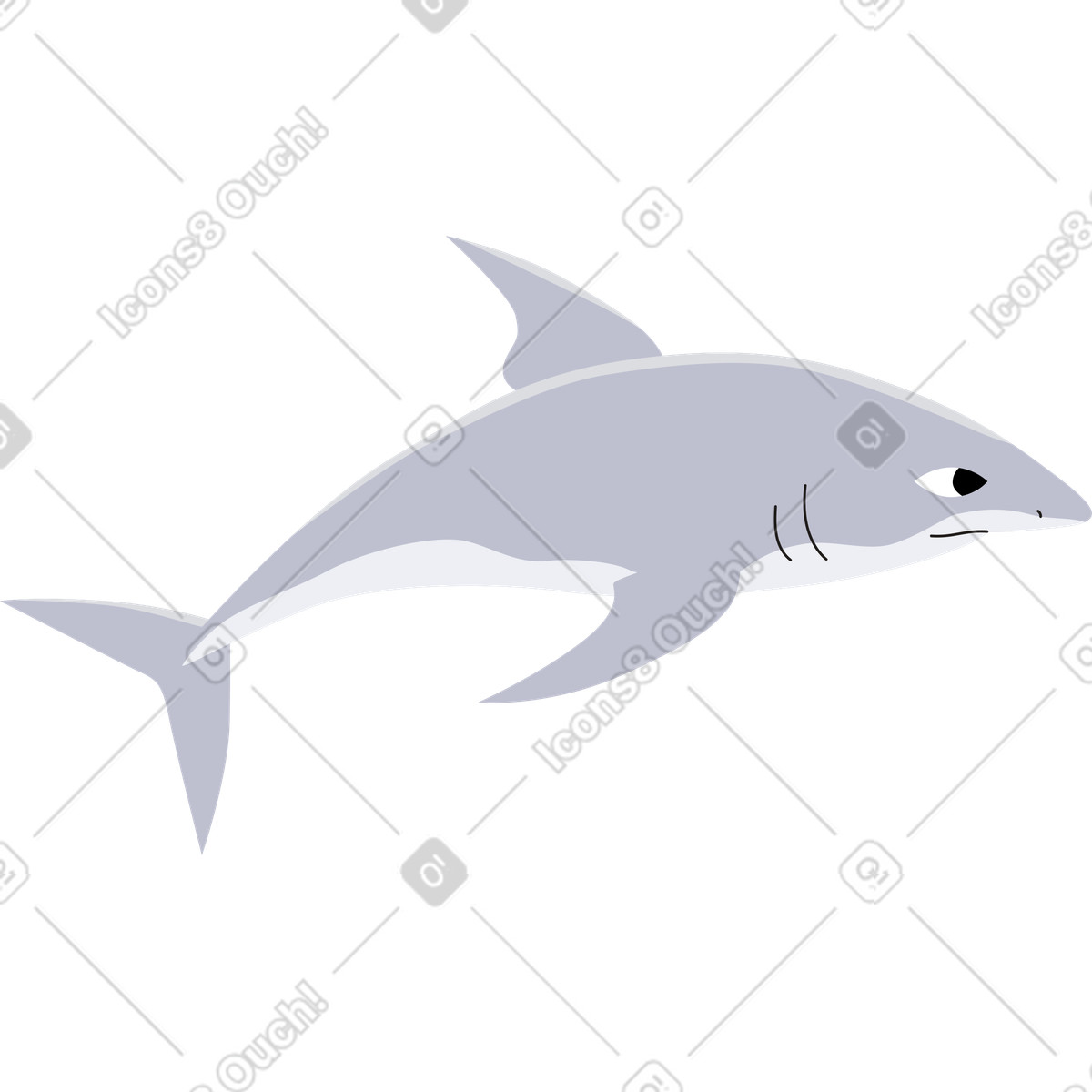 Illustration Requin dans le style Jaconda à télécharger aux formats PNG, SVG